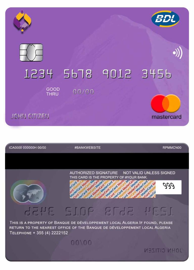 Algeria Banque de developpement  mastercard